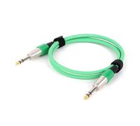 Cavo per chitarra elettrica e basso, Cavo TRS maschio-maschio da 6,35 mm multicolore 0,3-15 m(Green,300CM)