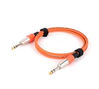 Cavo per chitarra elettrica e basso, Cavo TRS maschio-maschio da 6,35 mm multicolore 0,3-15 m(Orange,5m)