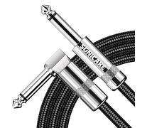 Cavo per chitarra intrecciato SONICAKE Cavo audio da 3 m/6 m 6,35 mm 1/4" da dritto a dritto, da dritto a ad angolo retto Nero