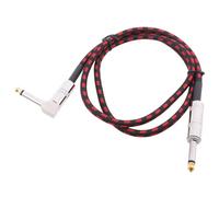 Cavo per chitarra per strumenti, placcato silenzioso, 6,5 mm, per chitarra, tastiera, cavo da 1/4 di pollice dritto ad angolo retto