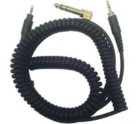 Cavo per cuffie a molla per AKG-K361, cavo audio a spirale con chiusura di bloccaggio e adattatore da 6,35 mm per uso desktop da studio di gioco
