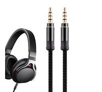Cavo per cuffie - Cavo in nylon da 1,5 3 3 mm | Cavo ausiliario da maschio a maschio per auto, compatibile con homestereos, altoparlanti e cuffie Delr