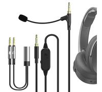 Cavo per cuffie con microfono boom Geekria, compatibile con Audio-Technica, Skullcandy e Soundcore, jack da 3,5 mm, ricambio in nylon intrecciato per gaming e riunioni (1,7 m)