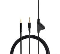 Cavo per cuffie da gioco da 2 metri per Logitech per Astro A10 per a30 A40TR, nucleo in rame privo di ossigeno con interruttore di disattivazione in linea, cavo di prolunga AUX da 3,5 mm (nero)