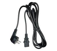 Cavo per dispositivi a freddo, 5 m, 230 V, 10 A, cavo di alimentazione a 3 poli, connettore ad angolo, tipo F, CEE 7/4, attacco per dispositivi a freddo, C13, per PC, computer, monitor, stampante