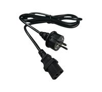 Cavo per dispositivi a freddo, 5 metri, 230 V, 10 A, IP44, connettore dritto (tipo F CEE 7/4), attacco per dispositivi a freddo, presa C13, cavo di alimentazione a 3 poli, per PC, stampante monitor