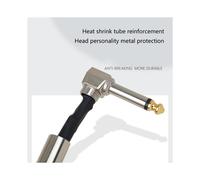 Cavo per Effetti A Pedale per Chitarra da 50 cm, Connettore Patch Piatto, Spina da 6,35 mm, Adattatore per Filo, Testa Rotonda