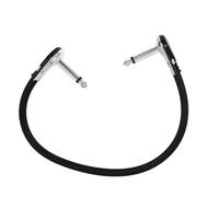 Cavo per Effetti per Chitarra, Cavo Patch per Pedale per Chitarra Portatile con Soppressione del Rumore Antivento in PVC (Argento a testa piatta 30 cm