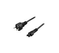 Cavo per elettrodomestici DELTACO, dritto CEE7/7 - dritto IEC C5, 1 m, nero (DEL-109C)