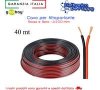 GOOBAY 15024 - Cavo per altoparlanti 2 x 2,5 mm², 100 m rosso/nero CCA