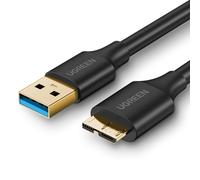 Cavo per hard disk nero da USB-A 3.0 a Micro USB-B SuperSpeed 5Gb/s, lunghezza 2 m.