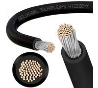 Cavo per impianti fotovoltaici 6mm² - SOLARFLEX-X H1Z2Z2-K Made in Germany (5 m, Nero)