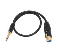 Cavo Per Microfono, Cavo Audio Femmina Xlr A Cavo Jack Mono Maschio Da 6,35 Mm Cavo Di Interconnessione Con Spina Da 50 Cm Per Microfono Dinamico