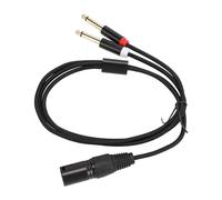Cavo per Microfono, Doppio Cavo TS Maschio da 6, 35 Mm a XLR Maschio a 3 Pin Sdoppiatore a Y per Mixer Microfono
