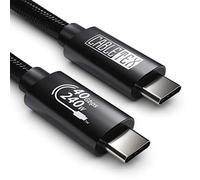 Cavo per monitor USB 4 da 50 cm, supporta display HD 8 K, trasferimento dati da 40 Gbps, cavo di Power Delivery USB-C da 240 W, per MacBook Pro M1, schermo, docking station, hub, SSD e molto altro