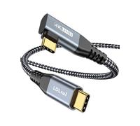 Cavo USB C per monitor 4K UHD, cavo USB C ad alta velocità da 20 Gbps, ricarica da 100 W, cavo USB 3.2 Gen2X2 ad angolo retto per MacBook, iPad, iPhone 16/15, Samsung S25/S24, monitor portatili di