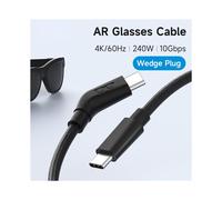 Cavo per Occhiali AR USB C per Ricarica Dati e Alimentazione 4K60Hz con Spina A Cuneo per XREAL One/Air RayNeo Air