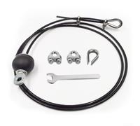 Cavo per puleggia fitness da 5 mm, cavo di ricambio a basso attrito con sfera di bloccaggio, per palestra domestica e macchine per pesi (3 metri)