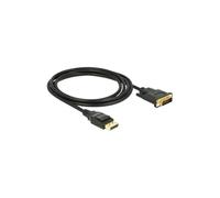DELOCK 85313 - Connettore cavo Delock DP 1.2 > Connettore DVI 24 + 1, nero, 2 m