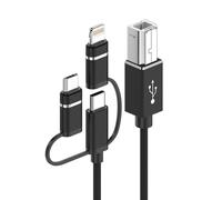 Cavo per stampante per strumenti MIDI Micro USB a USB-B, 3 in 1, 8 pin, tipo C,