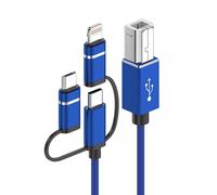 Cavo per stampante per strumenti MIDI Micro USB a USB-B, 8 pin, tipo C, 3 in 1,
