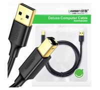 Cavo per stampante USB 2.0 A-B UGREEN US135, placcato oro, 5 m (nero)