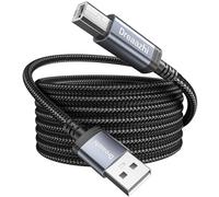 Cavo per stampante USB 2.0 extra lungo 5 m, cavo USB tipo A anf tipo B scanner, compatibile con HP, Canon, Dell, Epson, Lexmark, interfaccia audio, tastiera midi e molto altro ancora