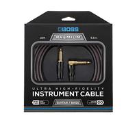 Cavo per Strumenti ad Altissima-Fedeltà BOSS BIC-P18A - 18ft / 5.5m- Spine da 1/4" Dritta e ad Angolo Retto con Connettori Placcati in Oro 24K - Per un suono superiore dalla vostra chitarra o basso