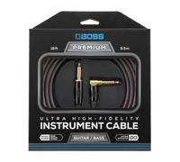 Cavo per Strumenti ad Altissima-Fedeltà BOSS BIC-P18A - 18ft / 5.5m- Spine da 1/4" Dritta e ad Angolo Retto con Connettori Placcati in Oro 24K - Per un suono superiore dalla vostra chitarra o basso