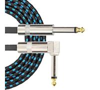 Cavo per strumenti elettrici con piastra in oro con rivestimento in nylon anti-groviglio schermatura superiore per cavo amplificatori bassi con uscita audio chiara