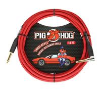 Cavo per strumenti Pig Hog ""Candy Apple Red"" da 10'. Angolo retto