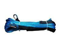 Cavo per verricello 5mm x 30m Verricello sintetico linee corda plasmaica con ditale entrambe le estremità e uncino Grande aspetto e compatibilità(Blauw)