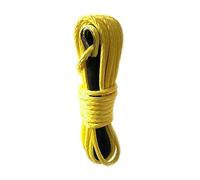Cavo per Verricello, Cavo for verricello da 15 m, cavo for traino for auto con cinghia for rimorchio con gancio for accessori fuoristrada ATV 7700 libbre 3,5 t(Yellow)