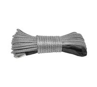 Cavo per Verricello, Cavo for verricello da 15 m, cavo for traino for auto con cinghia for rimorchio con gancio for accessori fuoristrada ATV 7700 libbre 3,5 t(Black Gray)