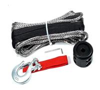Cavo per verricello, Cinghia di traino for fune for verricello, 7000LBs Verricello for fune for cavo Verricello Gancio di traino Tappo in gomma for ATV SUV UTV Camion Accessori fuoristrada(4.8mm)
