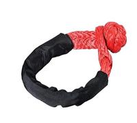 Cavo per Verricello, Grillo morbido sintetico con resistenza alla rottura da 41.000 libbre Grilli robusti da 1/2 "X 22 pollici con custodia protettiva for il recupero del veicolo(Rot)
