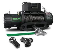 Cavo per Verricello, Verricello 13000 libbre. Kit verricello Corda sintetica, verricello impermeabile 12V con telecomando palmare wireless e controllo con cavo, for camion SUV(13000 lb.)