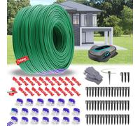 Cavo Perimetrale per Robot Tagliaerba 100m - Kit con Filo di Rame Zincato, 50 Picchetti, 20 Connettori, 20 Terminali Connessione - Compatibile con la Maggior Parte dei Robot