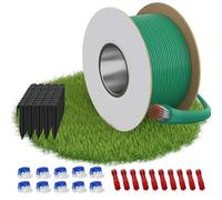 Cavo Perimetrale per Robot Tagliaerba 50m + 50 Pali da Terra + 10 Connettori Cavo + 10 Terminali di Connessione, Set Completo Cavo Periferico Compatibile con Gardena, Bosch, Husqvarna, Worx, Honda