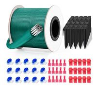 Cavo Perimetrale Robot Tagliaerba 100 M + 50 Picchetti + 15 Connettori + 15 Morsetti, Cavo Robot Tagliaerba, Set di Fili per Robot Tagliaerba, Compatibile con Bosch Gardena Husqvarna Worx Stihl