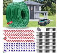 Cavo Perimetrale Robot Tagliaerba, Filo Perimetrale 300m + 120 Picchetti + 50 Connettori + 50 Terminali Connessione Rame Zincato