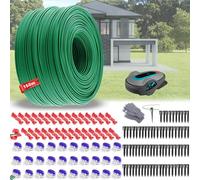 Cavo Perimetrale Robot Tagliaerba, Filo Perimetrale per Robot Tagliaerba 150m + 75 Picchetti + 30 Connettori + 30 Terminali Connessione Rame Zincato