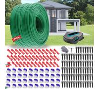 Cavo Perimetrale Robot Tagliaerba, Filo Perimetrale per Robot Tagliaerba 200m + 100 Picchetti + 40 Connettori + 40 Terminali Connessione Rame Zincato