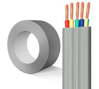 Cavo Piatto For Ascensori TVVB, 25-100 Piedi, Trefolatura In Rame Privo Di Ossigeno, Cavo Di Alta Qualità, Flessibile E Ignifugo for Edifici Intelligenti E Gestione Delle Strutture(25ft,1.0mm2-4C)