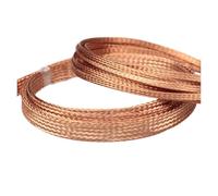 Cavo piatto in puro rame treccia cavo di rame nudo treccia filo di terra 2 mm ~ 28 mm (8 mm, 1 metro)