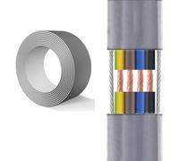Cavo Piatto TVVBG Ad Alta Flessibilità - 4 Conduttori,Rinforzato Con Filo D'acciaio, Progettato For Applicazioni Dinamiche Su Catene Portacavi E In Movimento(65ft,1.5mm2-4c)