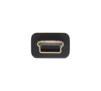Cavo piatto USB 2.0 - USB A ST a Mini-B ST a 5 pin - nero - 0,3 m NEW