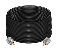 Cavo PL259 Cavo radio CB RG58 PL259 Jumper 49.2Ft (15M) SO239 Cavo prolunga UHF maschio-maschio Cavo coassiale a bassa perdita PL259 Cavo coassiale per dispositivi LAN wireless radio bidirezionali