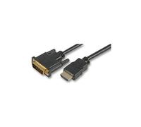 PRO SIGNAL Cavo HDMI to DVI-D, 0.5m, Connettori Dorati, Nero