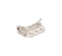 Cavo prolunga 3 prese con/u 5m/H05VV-F 3G1/bianco P0315